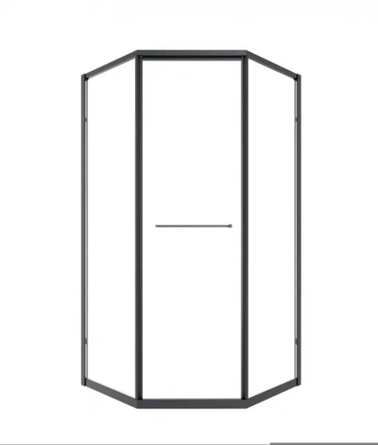 Душевой уголок Timo TTSS-100/03C-8L 1000*1000*2000 профиль черный, стекло прозрачное T35L