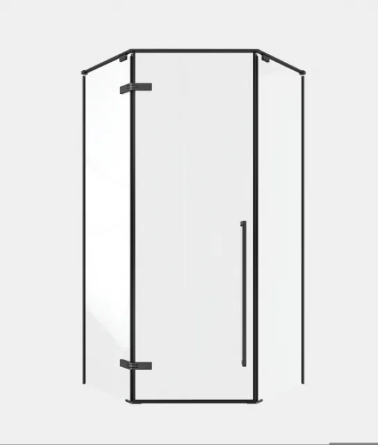 Душевой уголок Timo TTSSP-90/03C-8 900*900*2000 профиль черный, стекло прозрачное T70