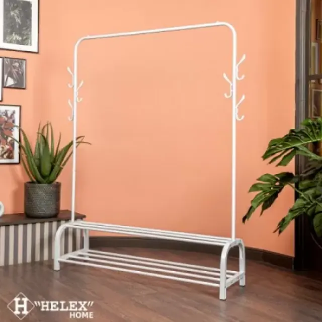 Напольная вешалка для одежды HELEX Home W-20 белая