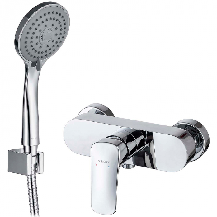 Комплект для душа AQUATEK Вега AQ1034CR хром (AQ1060CR+AQ2010CR)
