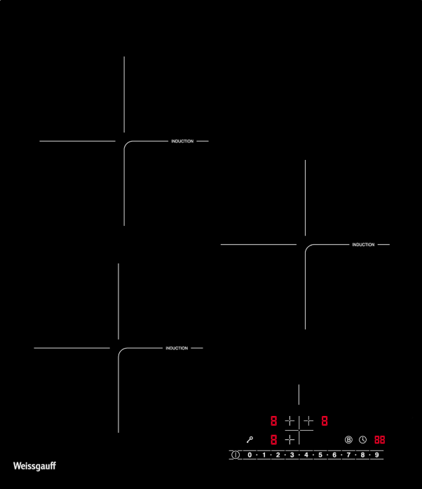 Стеклокерамическая панель Weissgauff HI 430 BSC 429122