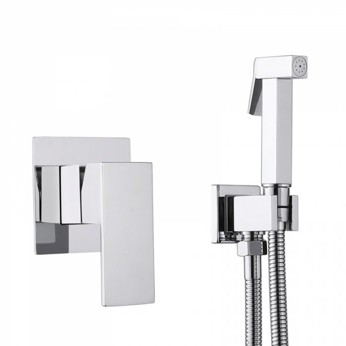 Смеситель с гигиеническим душем Abber Daheim AF8225 хром