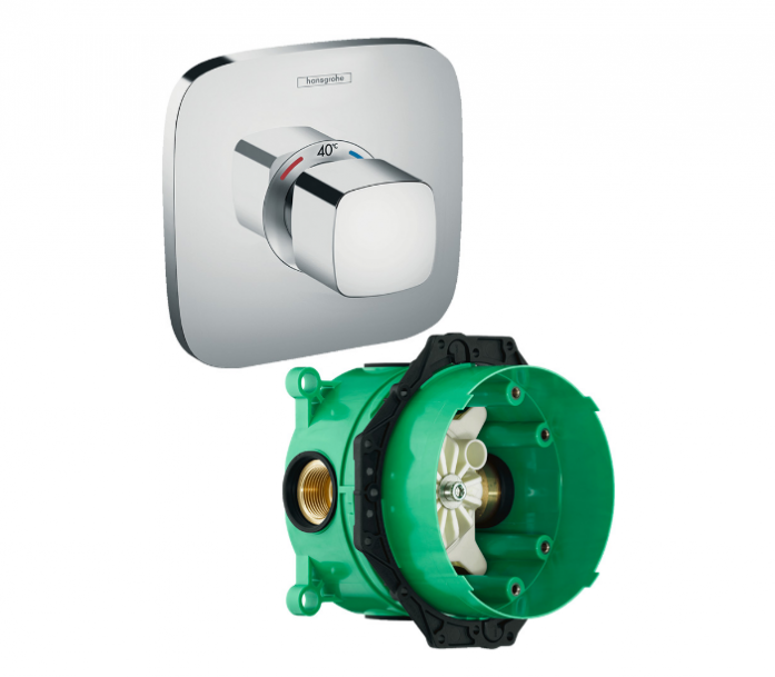 Термостатический смеситель для душа Hansgrohe Ecostat E Highflow 15706000S (15706000+01800180) хром