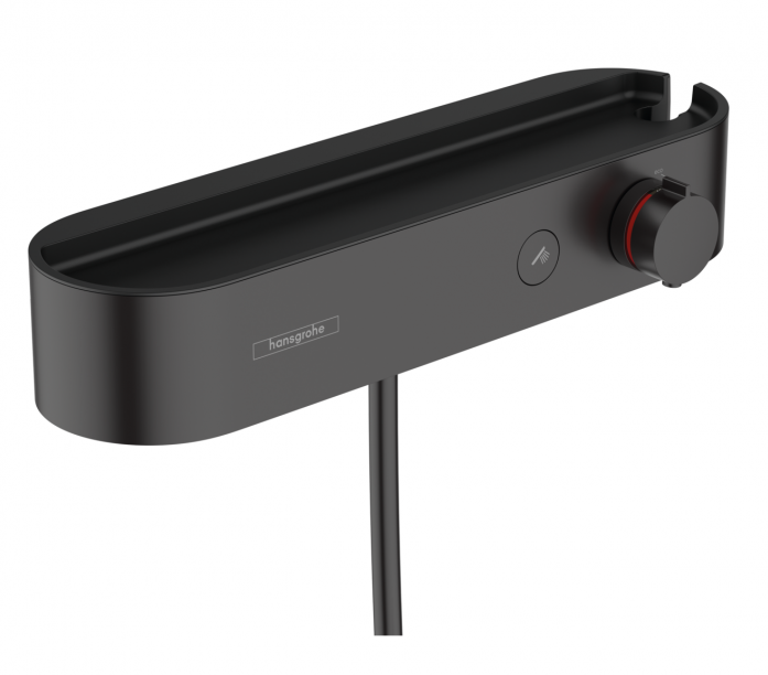 Термостатический смеситель для душа Hansgrohe ShowerTablet Select 24360670 матовый черный
