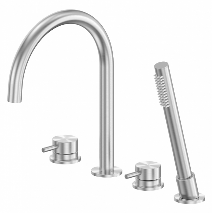Смеситель на борт ванны Abber Wasser Kreis 316 AF8113BST сталь брашированная