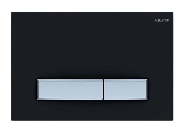 Панель смыва AQUATEK Slim KDI-0000031 черный матовый/хром