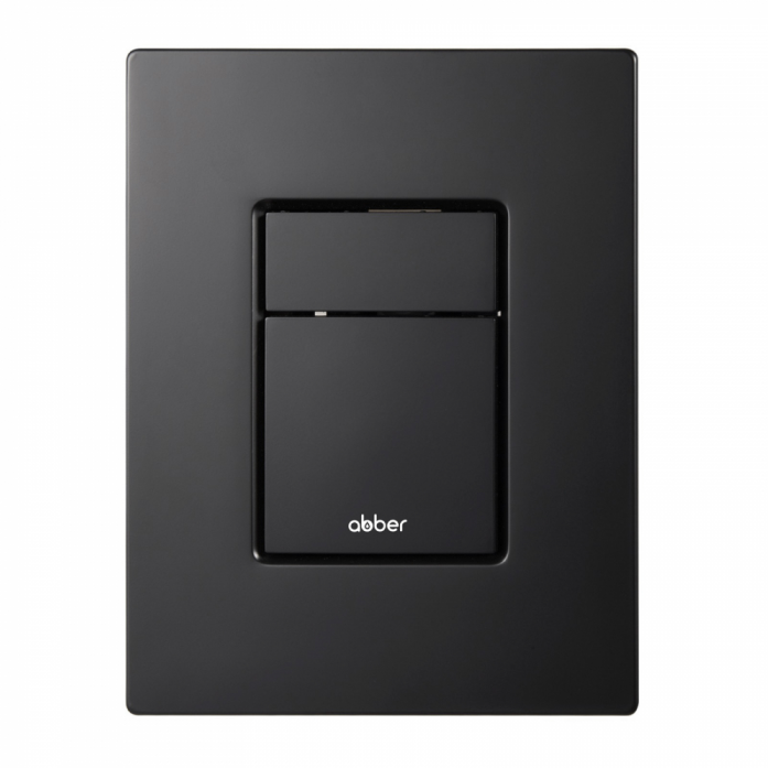 Кнопка смыва пневматическая Abber AC0123MB черный матовый
