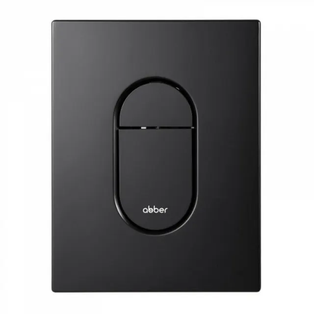 Кнопка смыва пневматическая Abber AC0124MB черная матовая