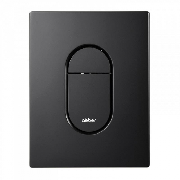Кнопка смыва пневматическая Abber AC0124MB черная матовая