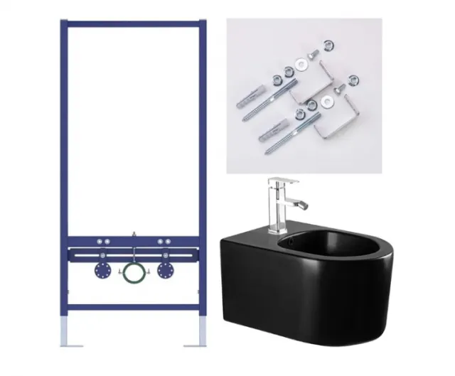 Комплект AQUATEK SET МИЯ-MB биде (рама INSB-0000001+крепеж KKI-0000002+биде AQ1004-MB)