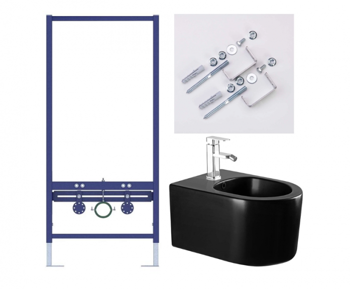 Комплект AQUATEK SET МИЯ-MB биде (рама INSB-0000001+крепеж KKI-0000002+биде AQ1004-MB)