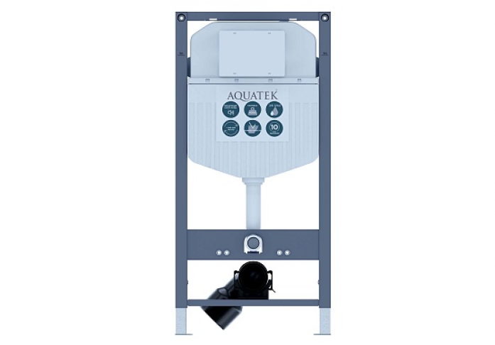 Инсталляция для подвесного унитаза AQUATEK Duos 50 INS-0000023 + звукоизоляционная прокладка