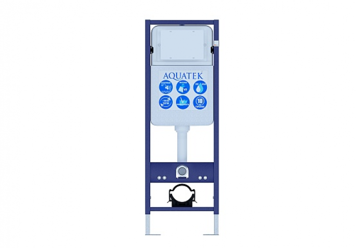 Инсталляция для подвесного унитаза AQUATEK Standart 37 INS-0000017 со звукоизоляционной прокладкой