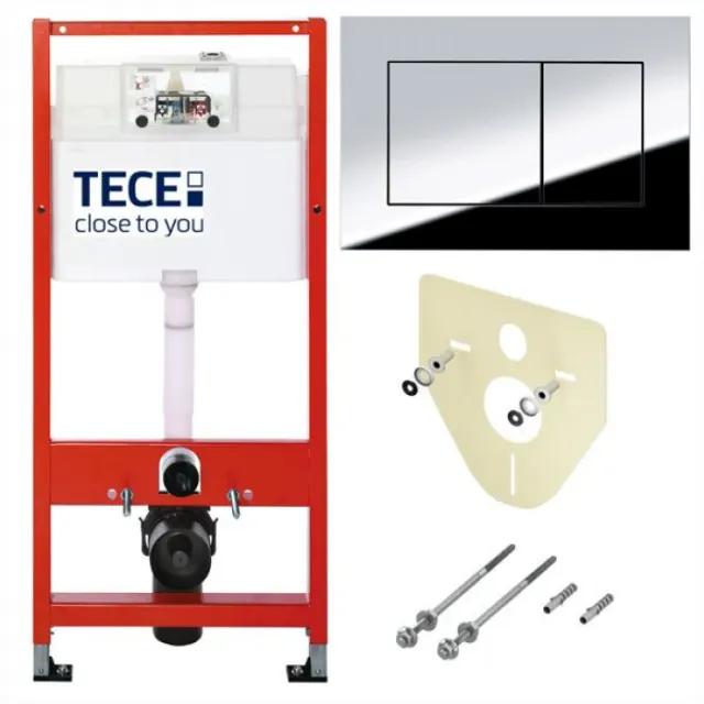 Инсталляция Tece base 2.0 9400412 с панелью смыва now хром глянцевый