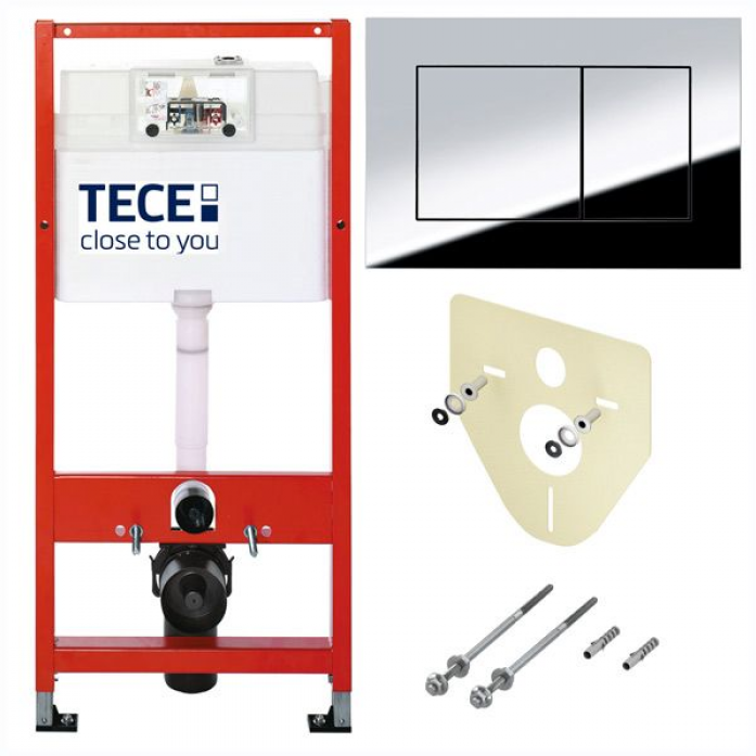Инсталляция Tece base 2.0 9400412 с панелью смыва now хром глянцевый