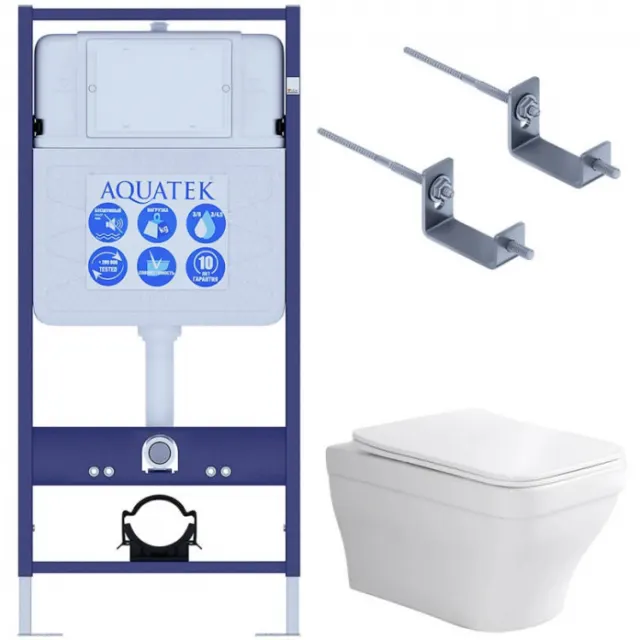 Комплект AQUATEK SET АМАДЕО KKI2 (рама Standard INS-0000012+крепеж KKI-0000002+унитаз Амадео AQ1163-00 с сиденьем)