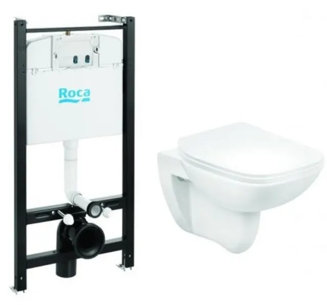 Комплект инсталляция с унитазом Roca Debba 7893104970 безободковый белый