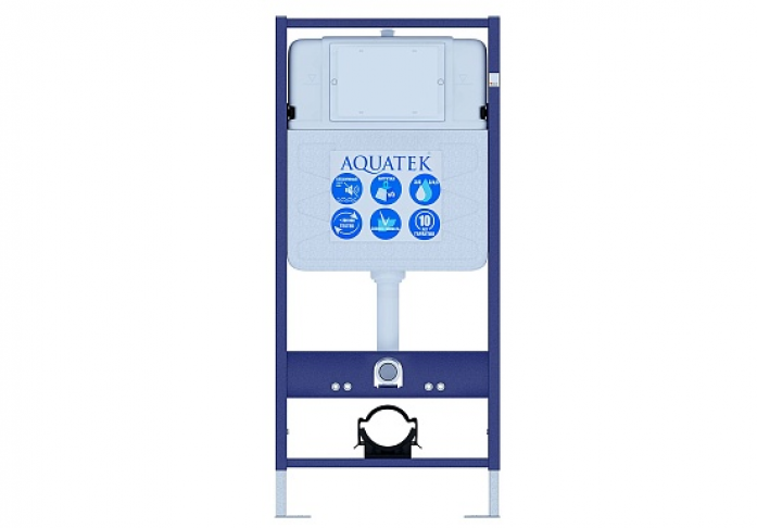 Комплект AQUATEK SET ПОЛАРИС-01-035 4в1 (рама Standard INS-0000012+унитаз Поларис AQ0700-01 с сиденьем+крепеж KKI-0000002+панель KDI-0000035)