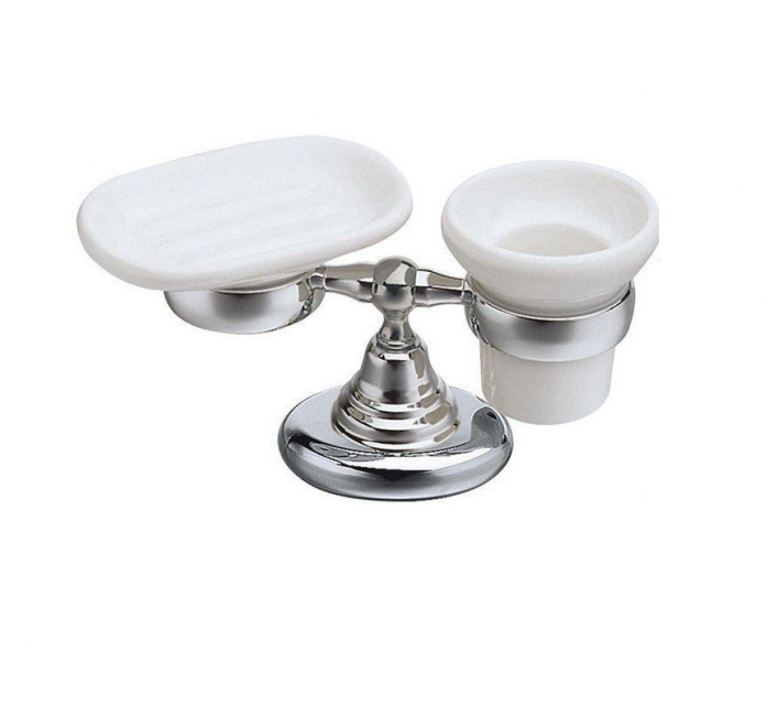 Мыльница и стакан BAGNO Canova CA77251 хром