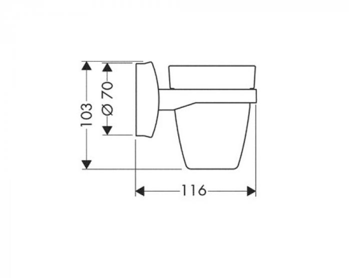 Стакан с держателем Hansgrohe Mondaro 41034000 хром