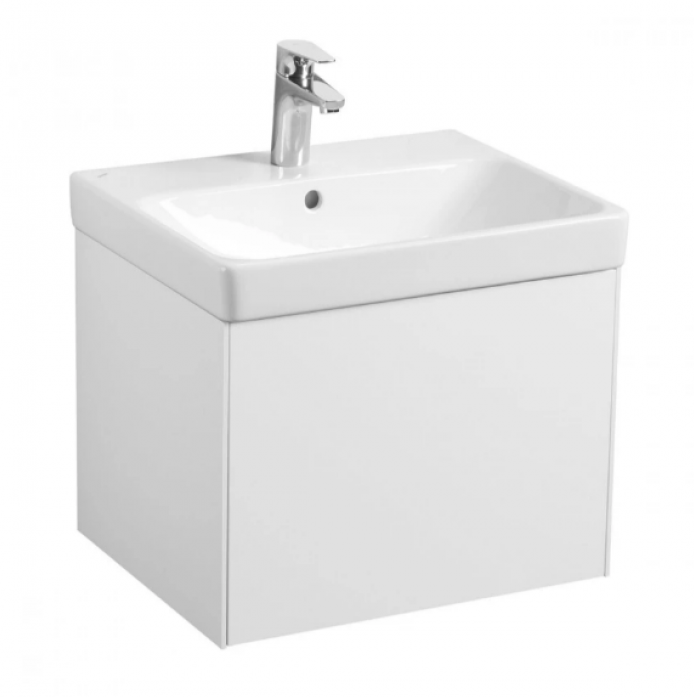 Комплект AQUATON 1A2631K0AX2B0 Тумба Асти 55 1A263101AX2B0 белый матовый/белый глянец / Раковина Адриана 55 1WH501620