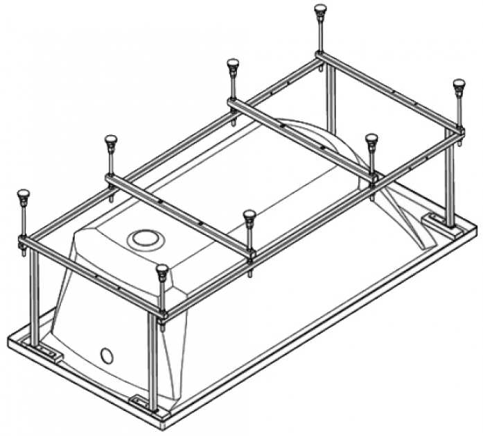 Монтажный комплект для ванны Santek Монако 150х70 WH112424