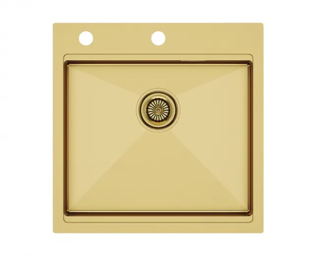 Мойка Paulmark нерж. сталь KRONER-PRO 51, PM705151-BG, брашированное золото, 510х510мм,