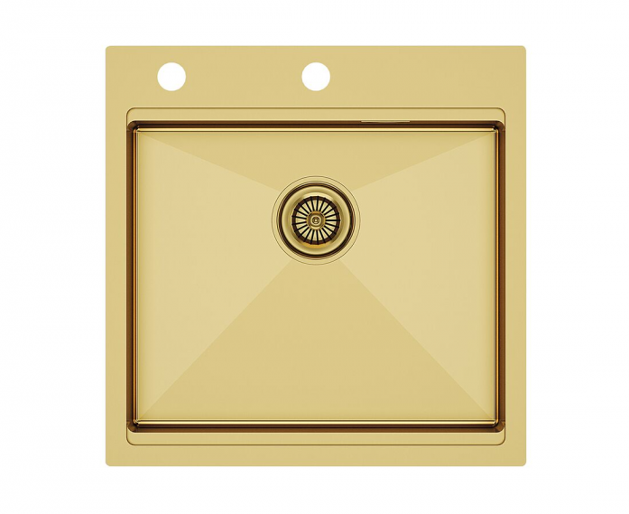 Мойка Paulmark нерж. сталь KRONER-PRO 51, PM705151-BG, брашированное золото, 510х510мм,