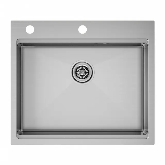 Кухонная мойка Paulmark Мойка нерж. сталь KRONER-PRO 59, PM705951-BS, брашированная сталь, 590х510мм,