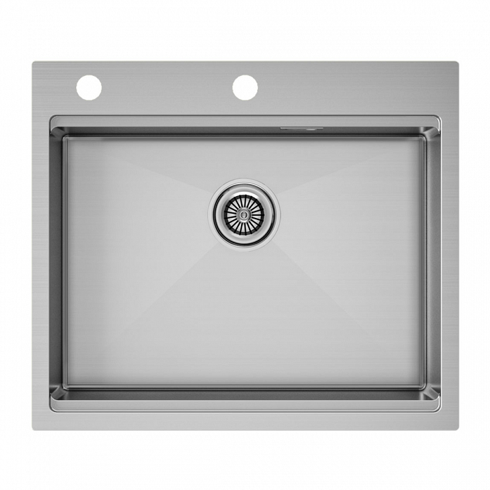 Кухонная мойка Paulmark Мойка нерж. сталь KRONER-PRO 59, PM705951-BS, брашированная сталь, 590х510мм,