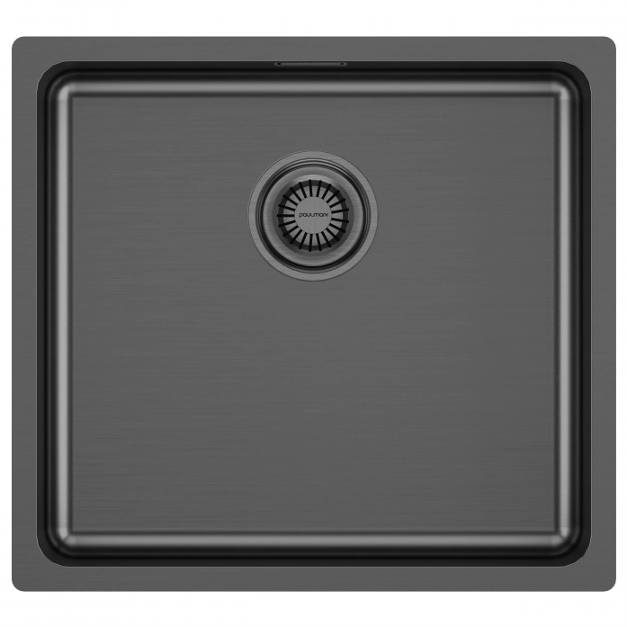 Мойка Paulmark нерж. сталь VISTA 48, PM304844-GM, вороненая сталь, 480х440мм,