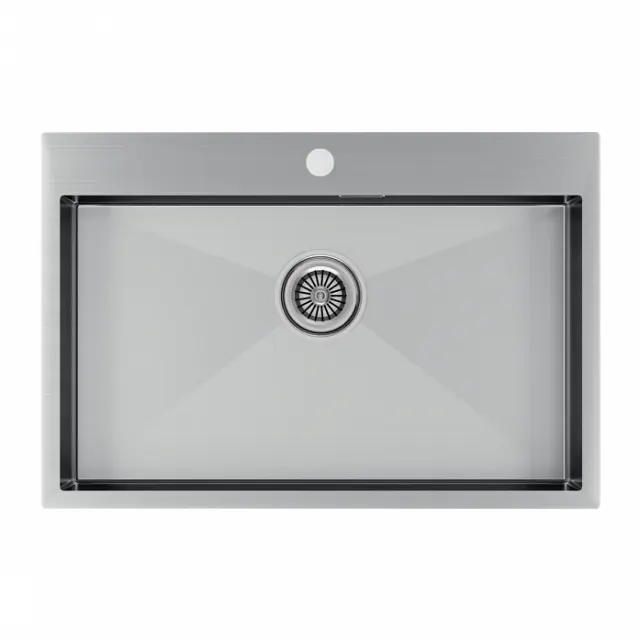 Мойка Paulmark нерж. сталь KRONER 75, PM217551-BS, брашированная сталь, 750х510мм,