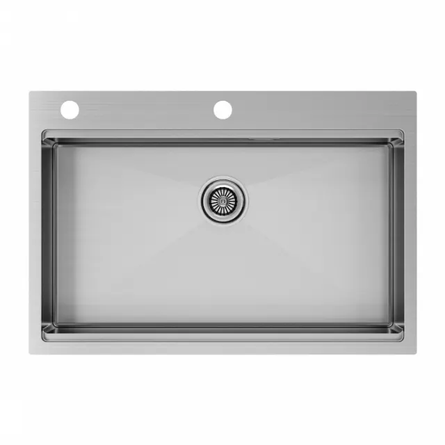 Кухонная мойка Paulmark Мойка нерж. сталь KRONER-PRO 75, PM707551-BS, брашированная сталь, 750х510мм,