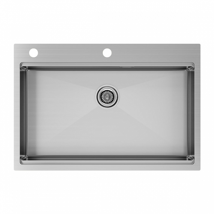 Кухонная мойка Paulmark Мойка нерж. сталь KRONER-PRO 75, PM707551-BS, брашированная сталь, 750х510мм,