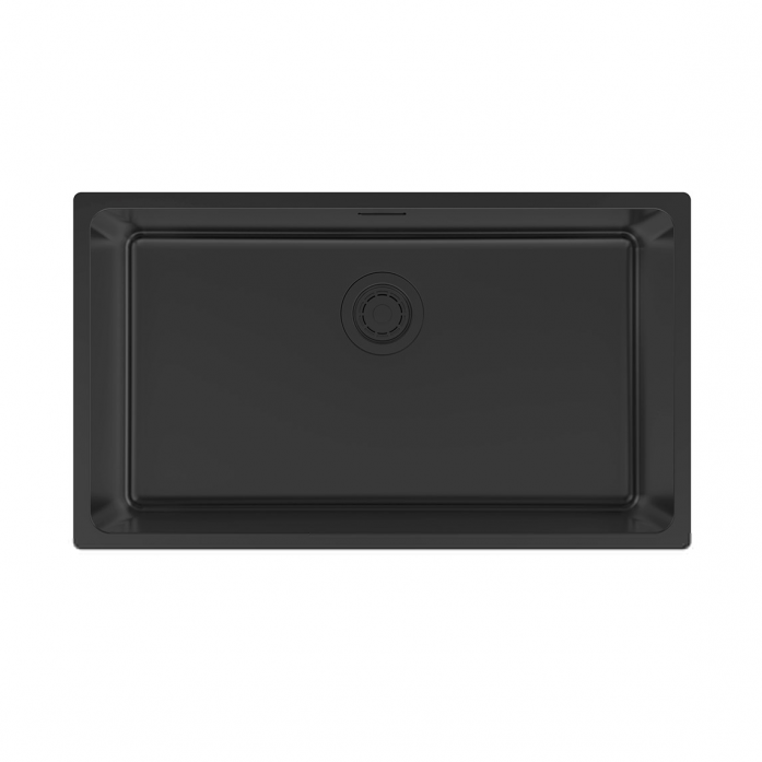 Мойка Paulmark YUNI 76 UNI, нерж. сталь, YU76-MBN, матовый черный NANO-PVD, 760х440мм,