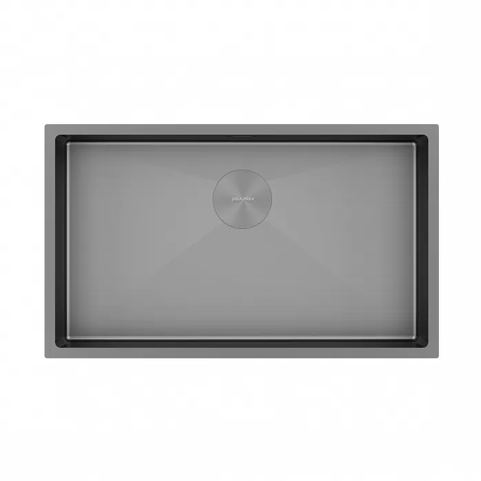 Кухонная мойка Paulmark Мойка нерж. сталь NEXT 74 UNI, PM217444-GM-M, матовая вороненая сталь, 740х440мм,
