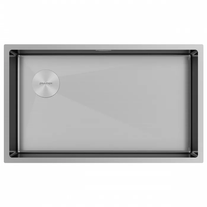 Кухонная мойка Paulmark Мойка нерж. сталь NEXT-SKEW 74-L UNI, PM887444-L-BS, брашированная нерж.сталь, 740х440мм,