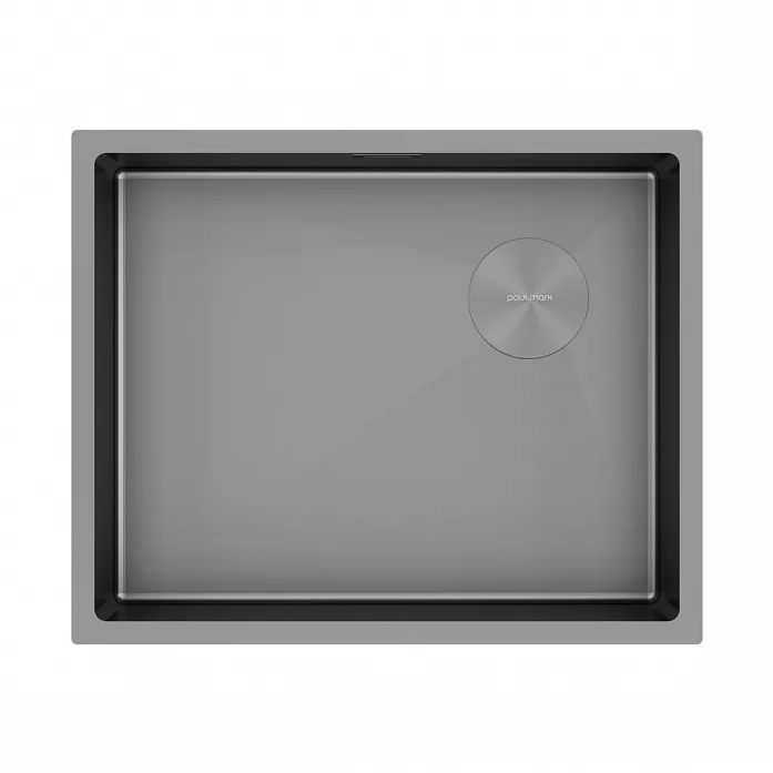 Кухонная мойка Paulmark Мойка нерж. сталь NEXT-SKEW 54 UNI, PM885444-GM-M, матовая вороненая сталь, 540х440мм,