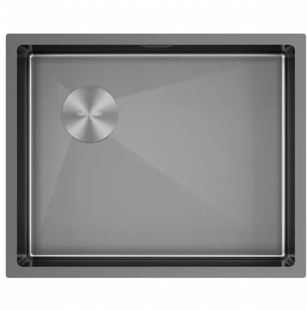 Кухонная мойка Paulmark Мойка нерж. сталь NEXT-SKEW 54-L UNI, PM885444-L-GM, вороненая сталь,540х440мм,