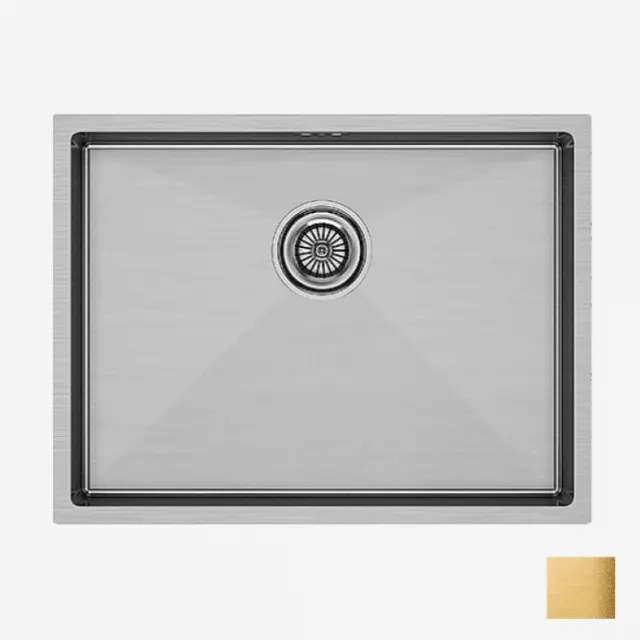 Мойка Paulmark нерж. сталь NEXT 58 UNI, PM215844-BG, брашированное золото, 580х440мм,
