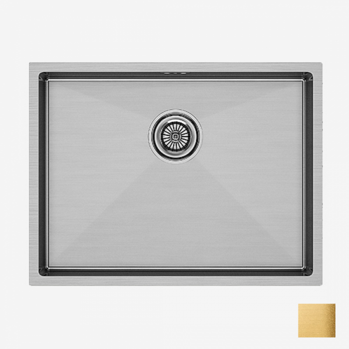 Мойка Paulmark нерж. сталь NEXT 58 UNI, PM215844-BG, брашированное золото, 580х440мм,