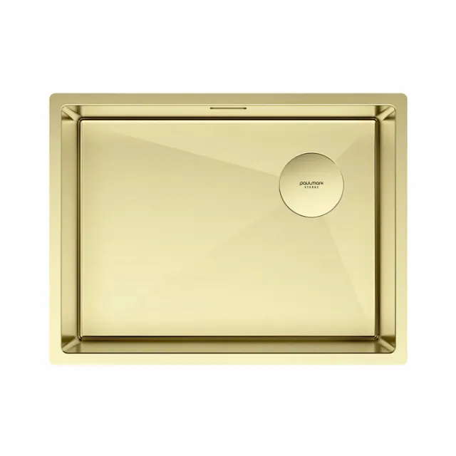 Мойка Paulmark нерж. сталь NEXT-SKEW 58 UNI, PM885844-LG, светлое золото, 580х440мм,