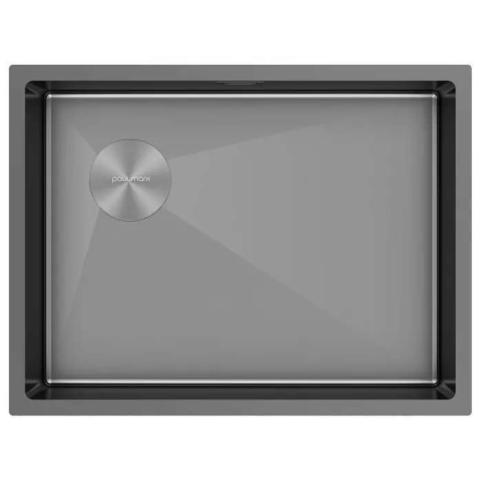 Кухонная мойка Paulmark Мойка нерж. сталь NEXT-SKEW 58-L UNI, PM885844-L-GM, вороненая сталь,580х440мм,