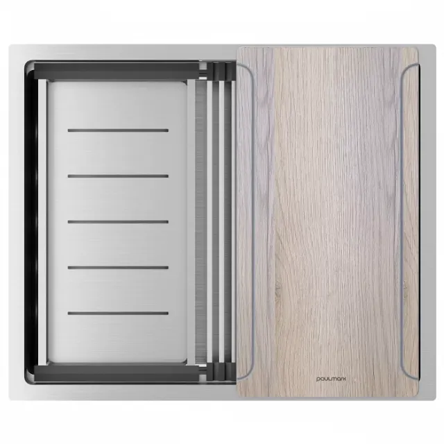 Кухонная мойка Paulmark Мойка нерж. сталь NEXT-MULTI SINK 54-L UNI, PM785445-L-BS, брашированная сталь, 540х450мм,