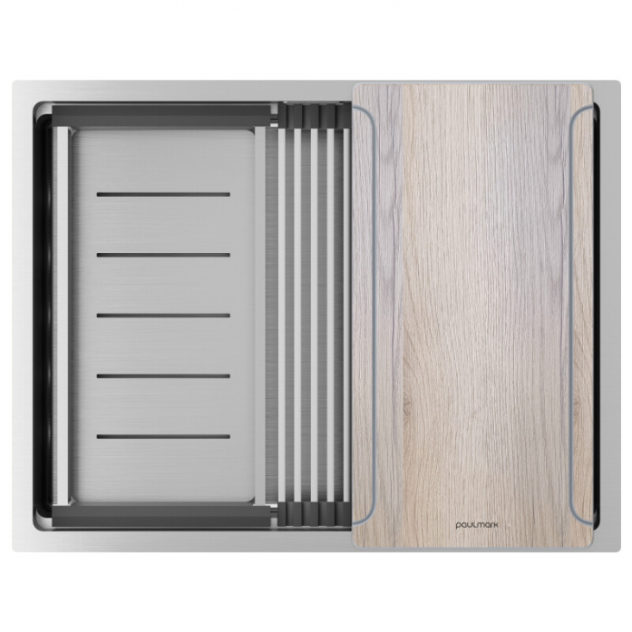Мойка Paulmark нерж. сталь NEXT-MULTI SINK 58 UNI, PM785845-BS, брашированная сталь, 580х450мм,