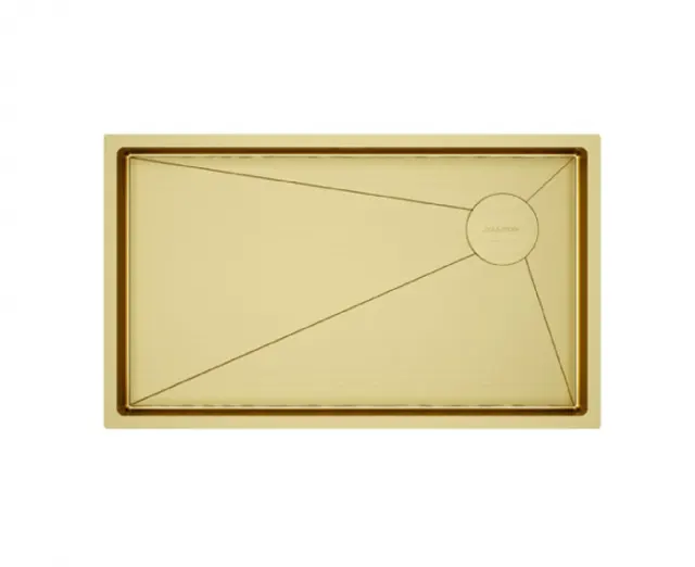 Мойка Paulmark нерж. сталь NEXT-SKEW 74 UNI, PM887444-BG, брашированное золото, 740х440мм,