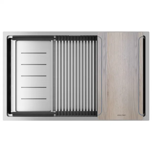 Мойка Paulmark нерж. сталь NEXT-MULTI SINK 74 UNI, PM787445-BS, брашированная сталь, 740х450мм,