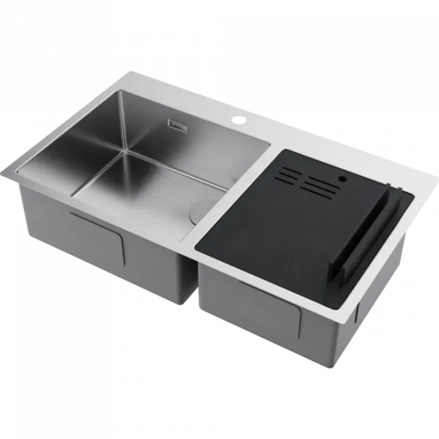 Мойка Omoikiri Akisame 86-2-IN Side нержавеющая сталь 4997021