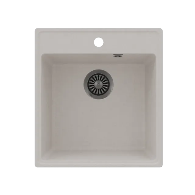 Кухонная мойка Maunfeld Perla 460 MFQS-460W кремовый