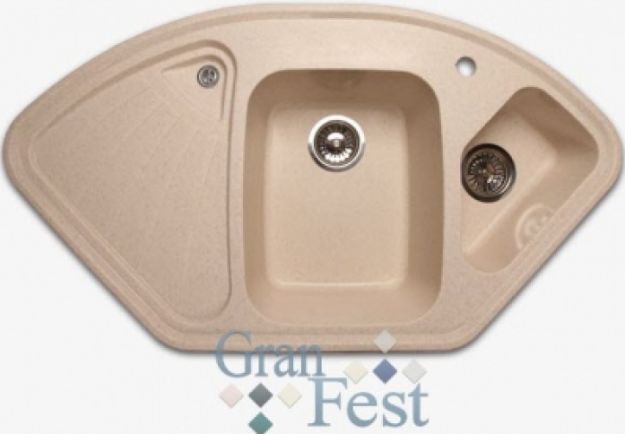 Кухонная мойка GranFest Corner GF-C1040E песочный